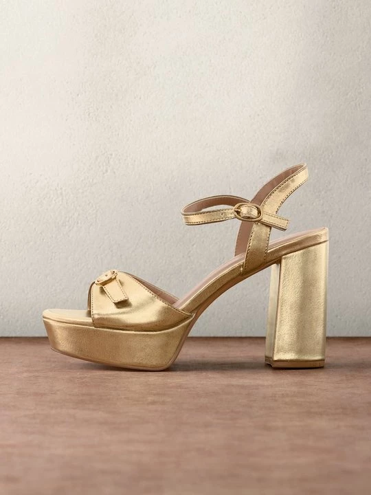 Foto van product Sandalen met hoge hak Anna Field By Zalando goudkleurig