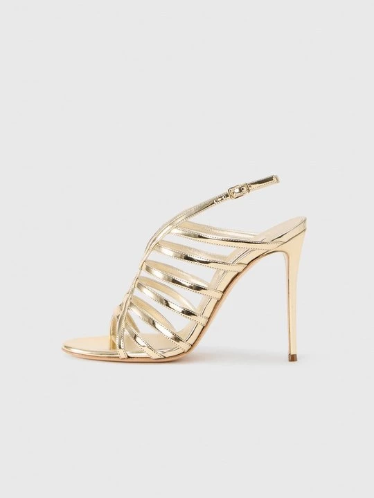 Foto van product Sandalen met hoge hak Casadei goudkleurig