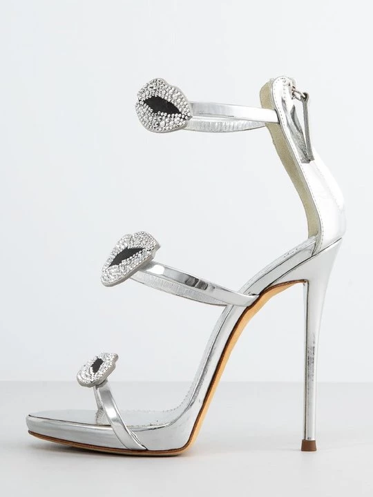 Foto van product Sandalen met hoge hak Giuseppe Zanotti zilverkleurig