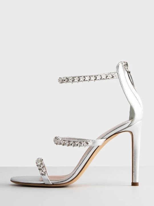 Foto van product Sandalen met hoge hak Giuseppe Zanotti zilverkleurig