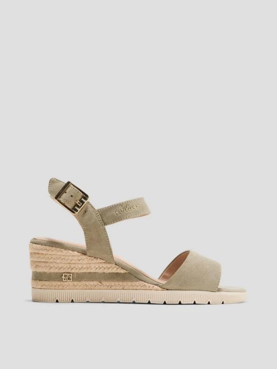 Foto van product Sandalen met logo-details en gesp s.Oliver olijfgroen