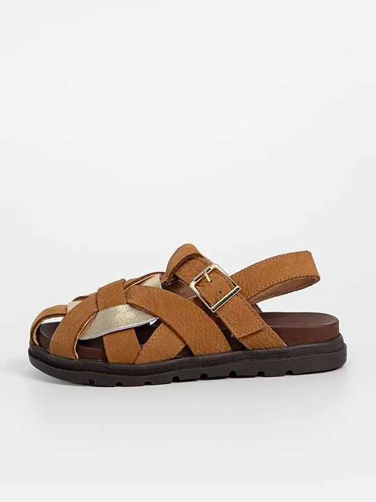 Foto van product Sandalen met plateauzool Bisgaard camel