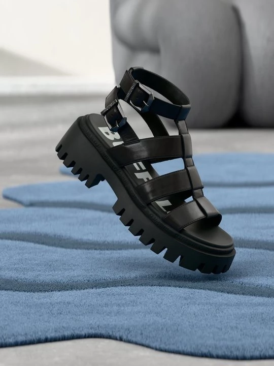 Foto van product Sandalen met plateauzool Buffalo zwart