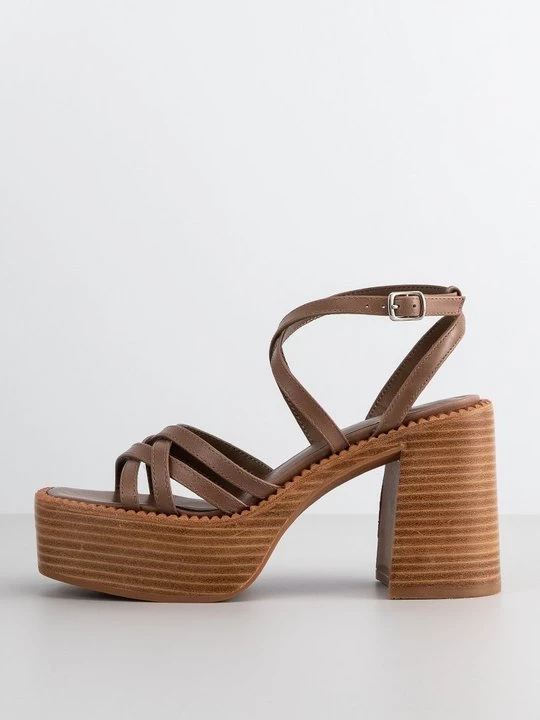 Foto van product Sandalen met plateauzool Jeffrey Campbell lichtbruin