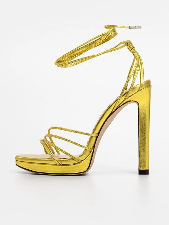 Foto van product Sandalen met plateauzool Jimmy Choo goudkleurig
