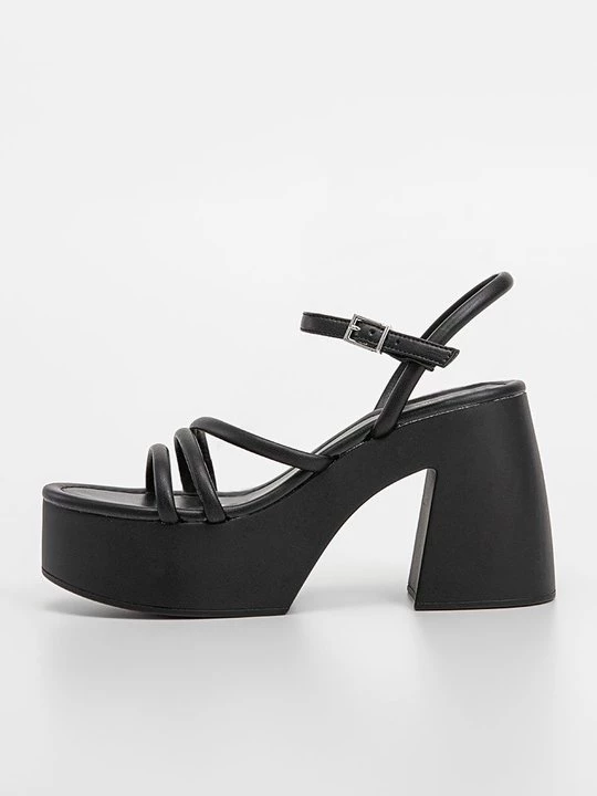 Foto van product Sandalen met plateauzool Jonak zwart