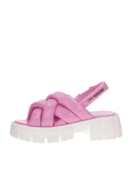 Foto van product Sandalen met plateauzool LOVE MOSCHINO donkerroze