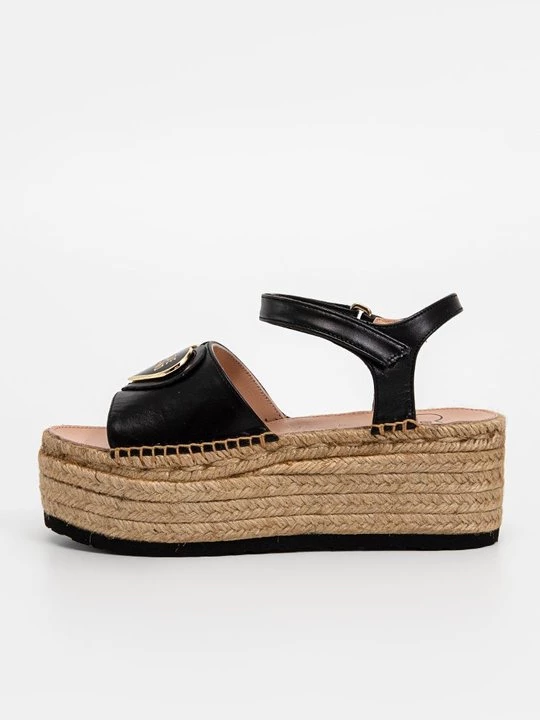 Foto van product Sandalen met plateauzool LOVE MOSCHINO zwart