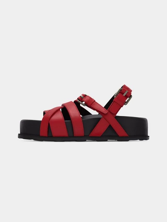 Foto van product Sandalen met plateauzool MOSCHINO rood