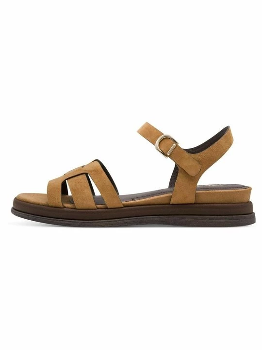 Foto van product Sandalen met plateauzool Tamaris cognac