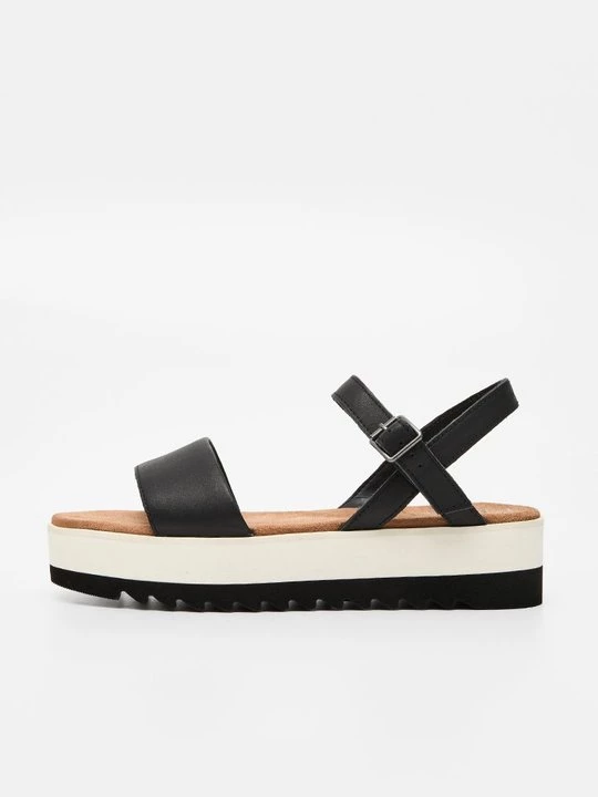 Foto van product Sandalen met plateauzool Toms zwart