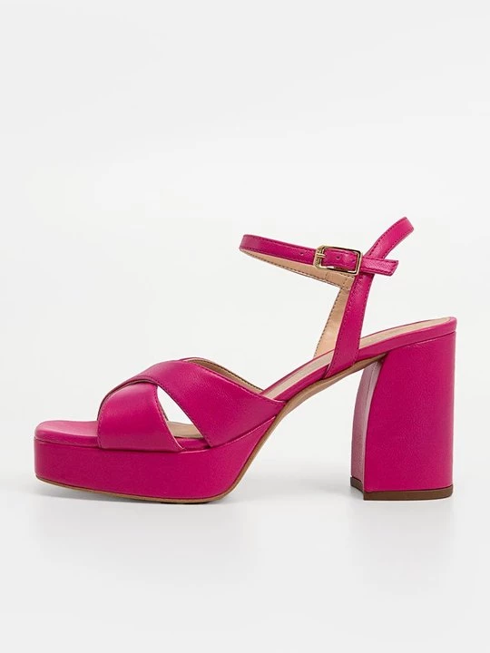 Foto van product Sandalen met plateauzool Unisa donkerroze