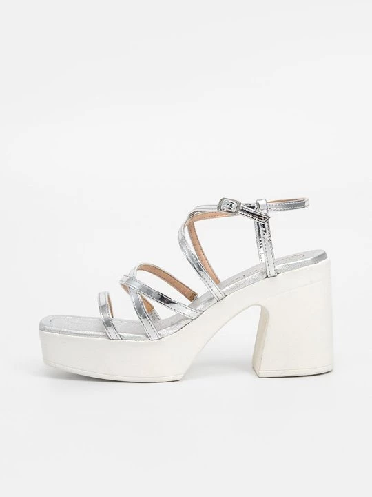 Foto van product Sandalen met plateauzool Unisa zilverkleurig