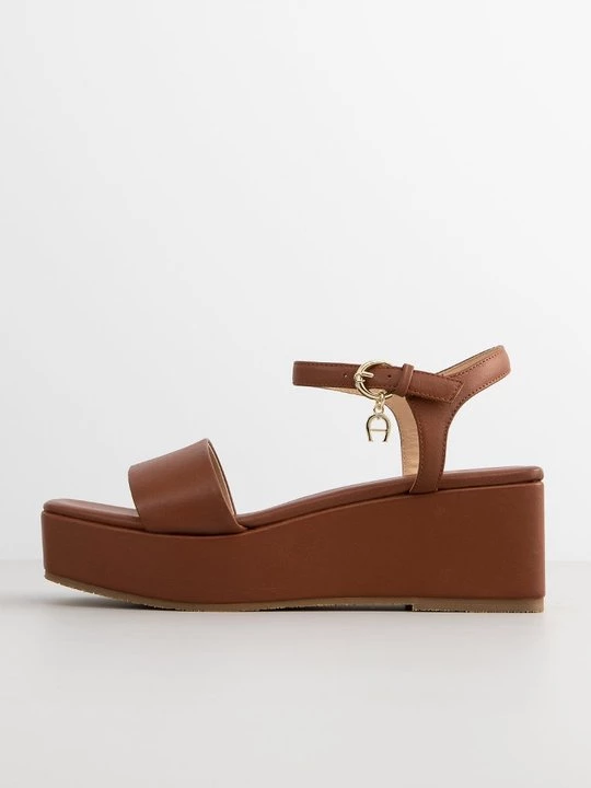 Foto van product Sandalen met sleehak Aigner cognac