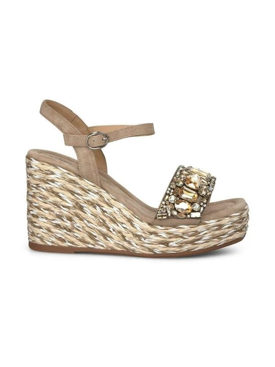 Foto van product Sandalen met sleehak Alma en Pena gemêleerd bruin
