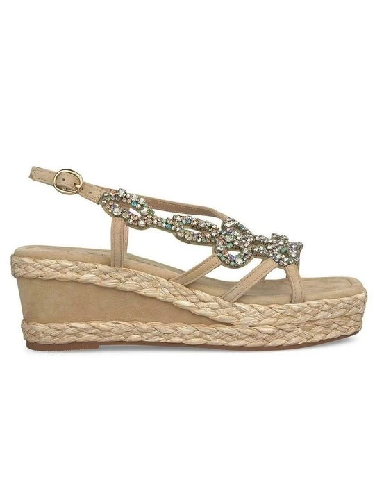 Foto van product Sandalen met sleehak Alma en Pena gemêleerd donkerblauw