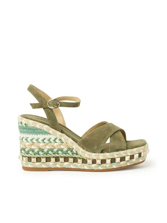 Foto van product Sandalen met sleehak Alma en Pena groen