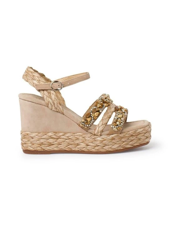 Foto van product Sandalen met sleehak Alma en Pena lichtbruin