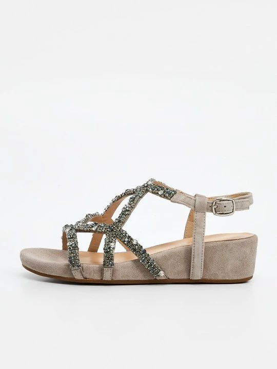 Foto van product Sandalen met sleehak Alma en Pena taupe