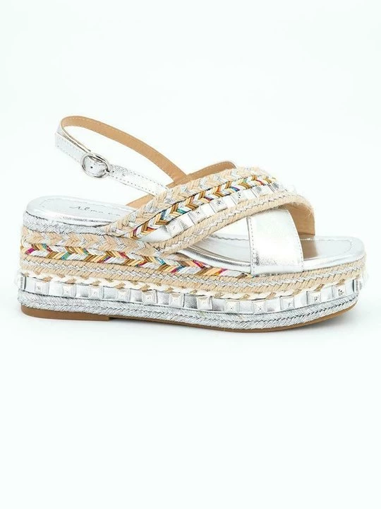 Foto van product Sandalen met sleehak Alma en Pena zilverkleurig