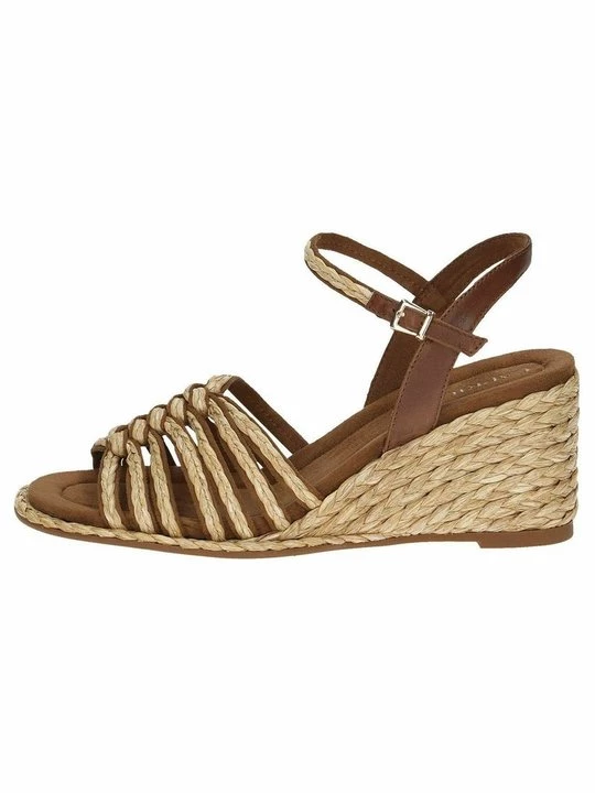 Foto van product Sandalen met sleehak Caprice cognac