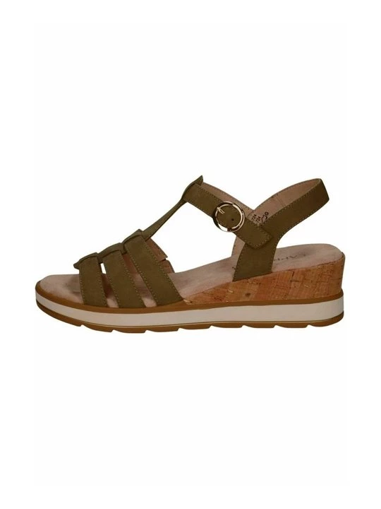 Foto van product Sandalen met sleehak Caprice olijfgroen