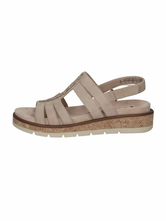 Foto van product Sandalen met sleehak Caprice zandkleur