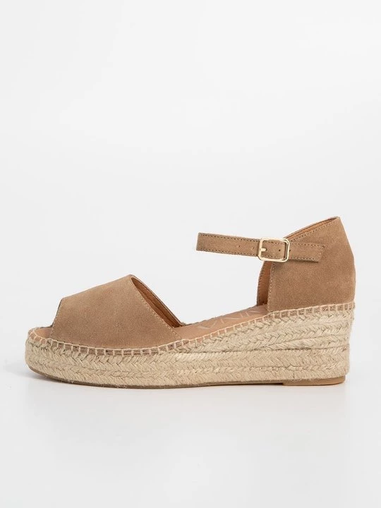 Foto van product Sandalen met sleehak Kanna lichtbruin