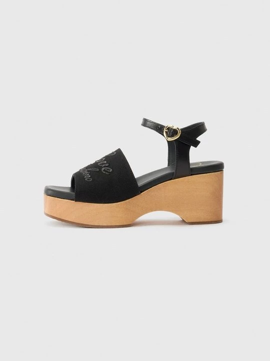 Foto van product Sandalen met sleehak LOVE MOSCHINO zwart