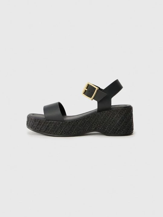 Foto van product Sandalen met sleehak Steve Madden zwart