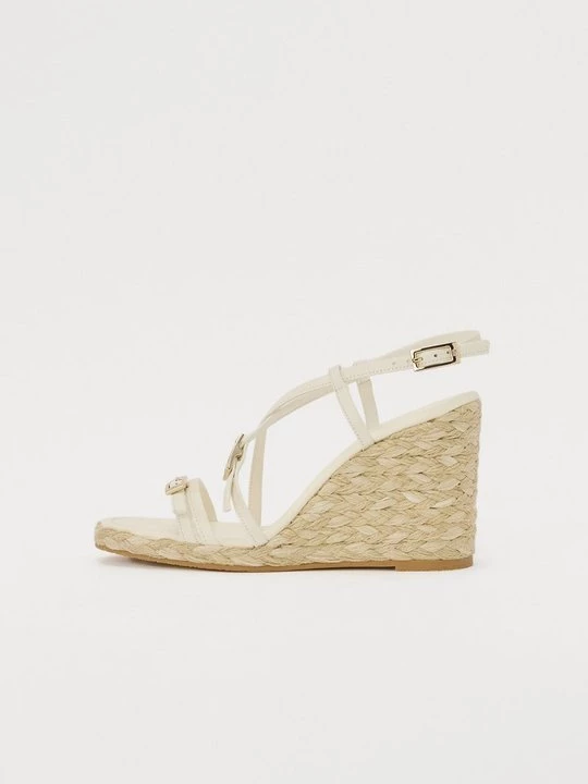 Foto van product Sandalen met sleehak Stuart Weitzman crème