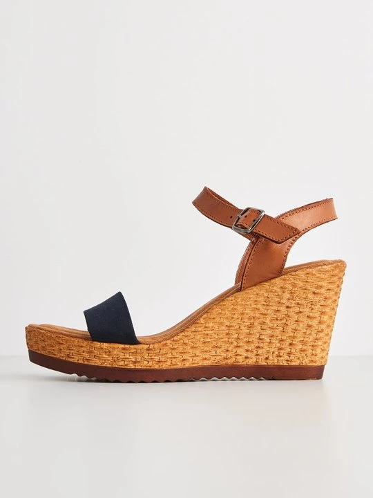 Foto van product Sandalen met sleehak Tamaris cognac