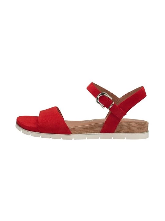 Foto van product Sandalen met sleehak Tamaris rood