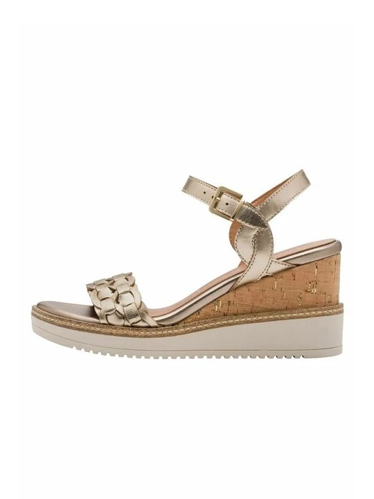 Foto van product Sandalen met sleehak Tamaris zilverkleurig
