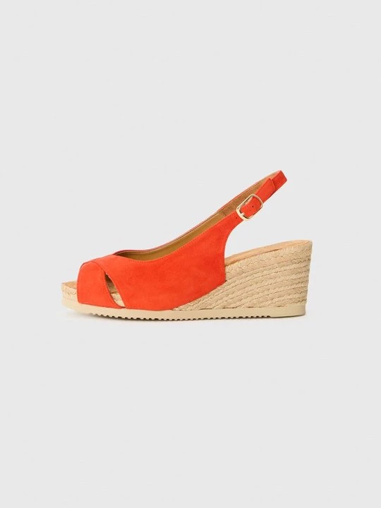 Foto van product Sandalen met sleehak Unisa koraalrood