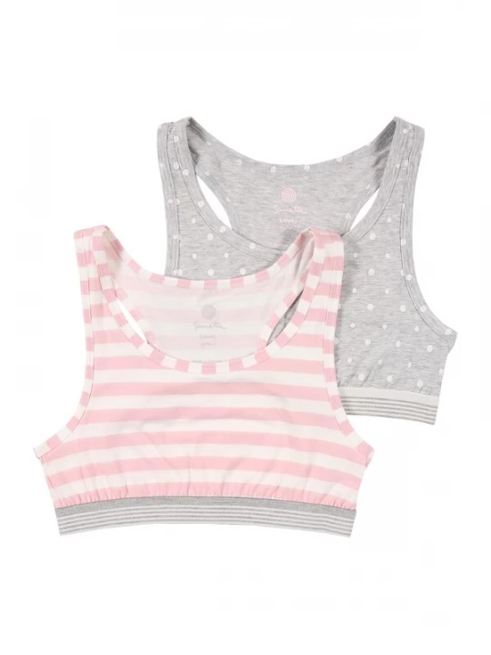 Foto van product Sanetta BH lichtgrijs / rosa / wit