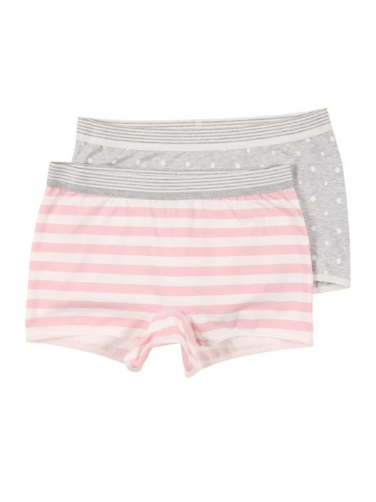 Foto van product Sanetta Onderbroek grijs gemêleerd / rosa / wit