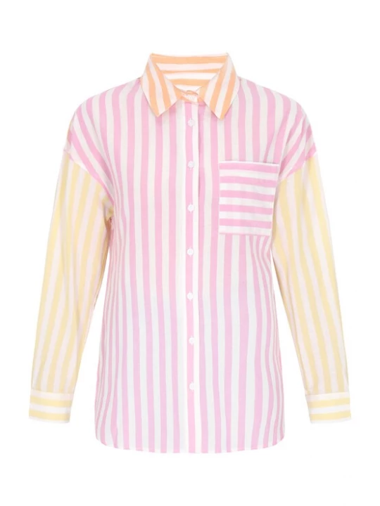 Foto van product SANIKA Blouse 'Fashion Look' geel / oranje / pink / wit