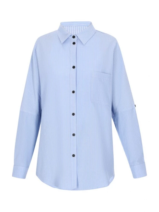 Foto van product usha BLUE LABEL Blouse 'Classic Look' lichtblauw / wit