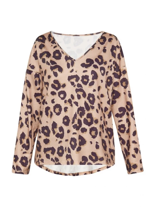 Foto van product SANIKA Shirt beige / lichtbruin / donkerbruin