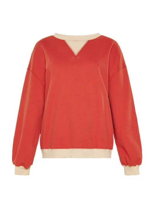 Foto van product usha BLUE LABEL Sweatshirt beige / donkeroranje