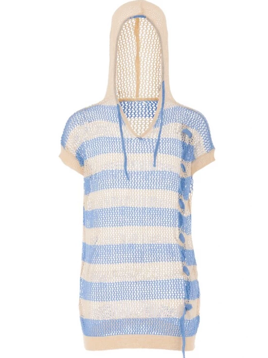 Foto van product SANIKA Trui lichtbeige / blauw