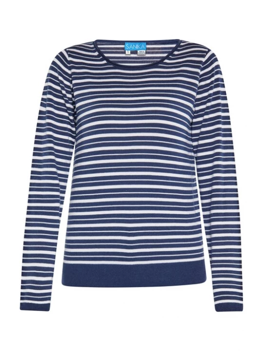 Foto van product SANIKA Trui marine / wit