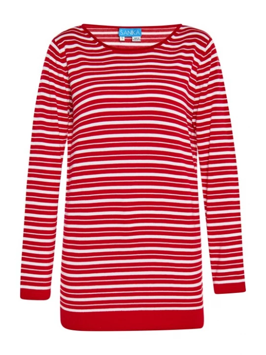 Foto van product SANIKA Trui rood / wit
