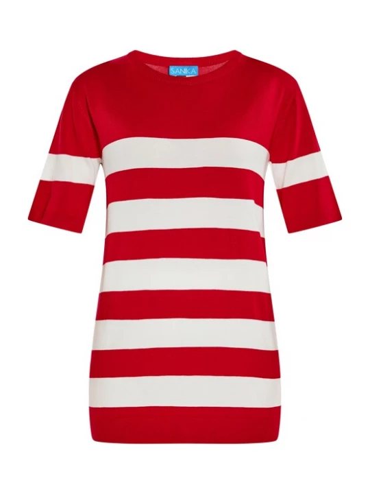 Foto van product SANIKA Shirt rood / wit