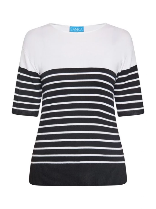 Foto van product SANIKA Shirt zwart / wit