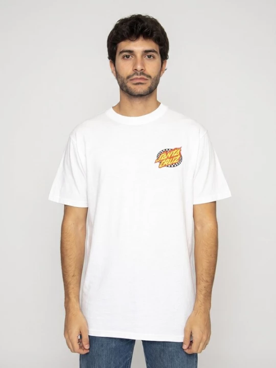 Foto van product Santa Cruz Shirt 'Goal Flame White' wit