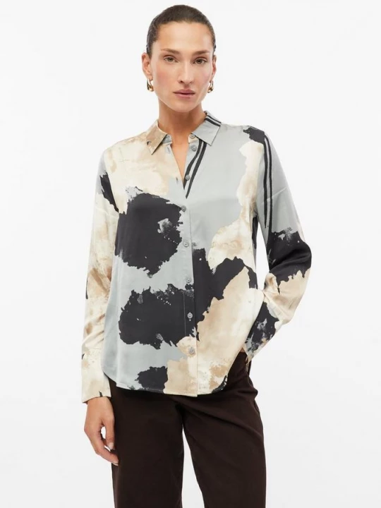 Foto van product Satijnen blouse met all-over-print s.Oliver