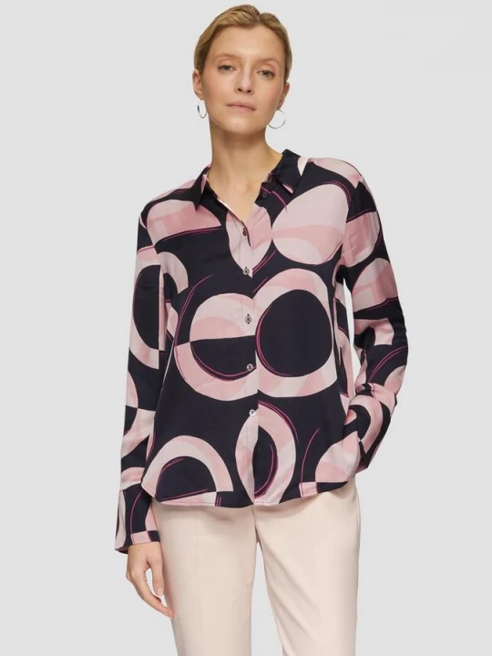 Foto van product Satijnen lange blouse met geplooide details s.Oliver