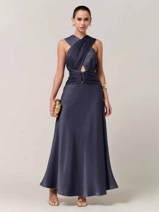 Foto van product Sável Avondjurk 'Clover' navy